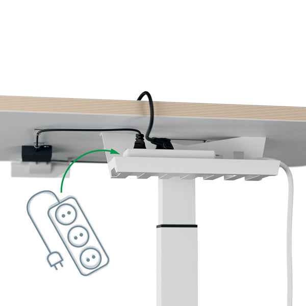 Scrivania Compatta Elettrica Sit-Stand - fissa - 80 x 60 x 65-130 cm - bianco - Leitz