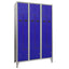 Armadio spogliatoio in metallo salvaspazio - a 6 ante a L - 120 x 50 x 195 cm - grigio/blu - Fasma