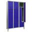 Armadio spogliatoio in metallo salvaspazio - a 6 ante a L - 120 x 50 x 195 cm - grigio/blu - Fasma