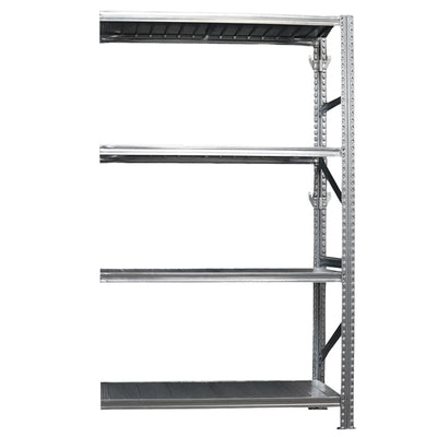Kit scaffale industriale - modulo estensione - 4 ripiani - 120 x 50 x 200 cm - acciaio - Tecnotelai