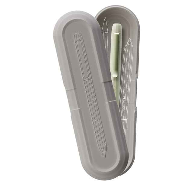 Penna a sfera Avori - punta M - fusto verde salvia - Faber-Castell