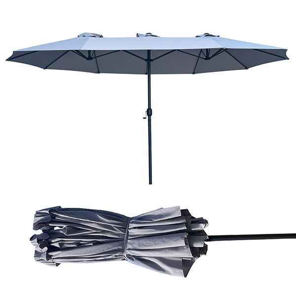 Ombrellone trio ovale - 2,7 x 4,5 m - antracite  - Garden Friend