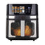 Friggitrice ad aria Gaia Plus - doppia resistenza - 38,8 x 33,7 x 38,5 cm - 8 L - nero - Melchioni family