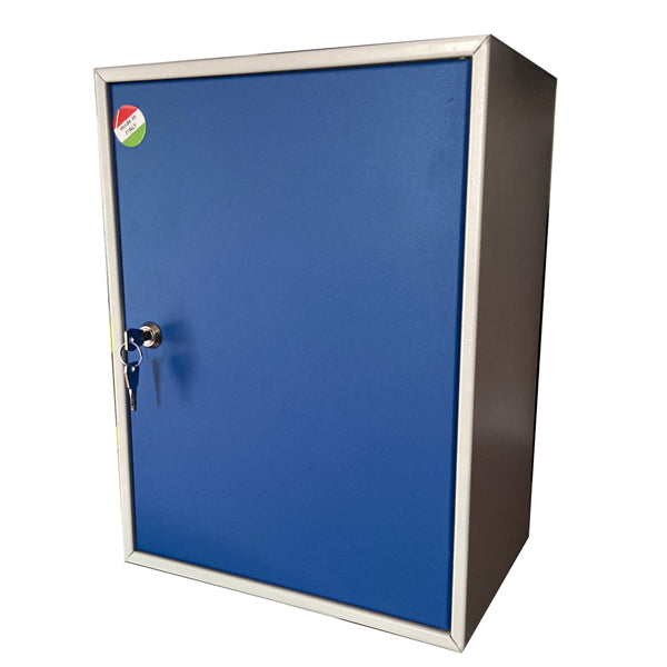 Cassetta portacellulare - 30 posti - 30 x 23 x 40 cm - grigio/blu - Metalplus