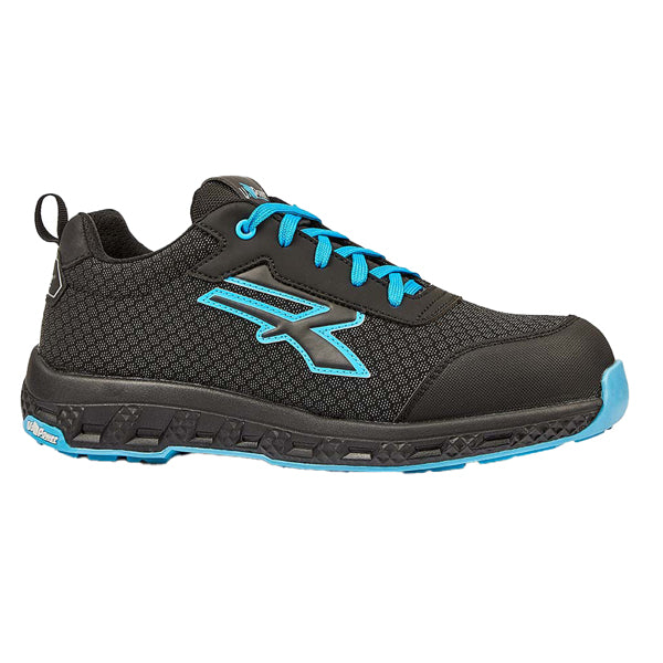 Calzatura di sicurezza Stinger Red Ego S3S ESD - numero 38 - nero/azzurro - U-Power