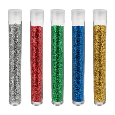 Glitter Bio grana fine - 10ml - colori assortiti - Deco - blister 5 flaconi