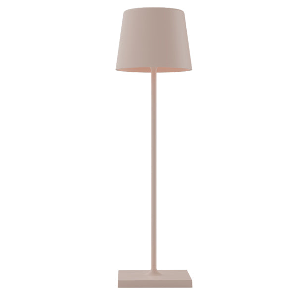 Lampada da tavolo 851 - ricaricabile - 8 x 30 cm - metallo - tortora - Palmina
