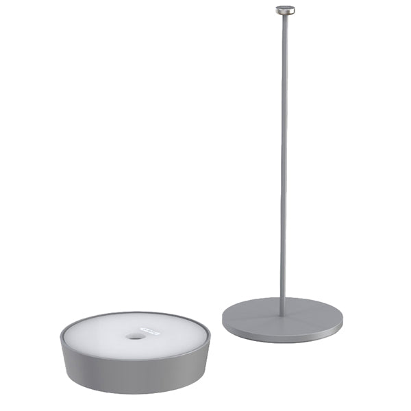 Lampada da tavolo 901 - c/aggancio magnetico - 10 x 30 cm - alluminio - grigio - Palmina