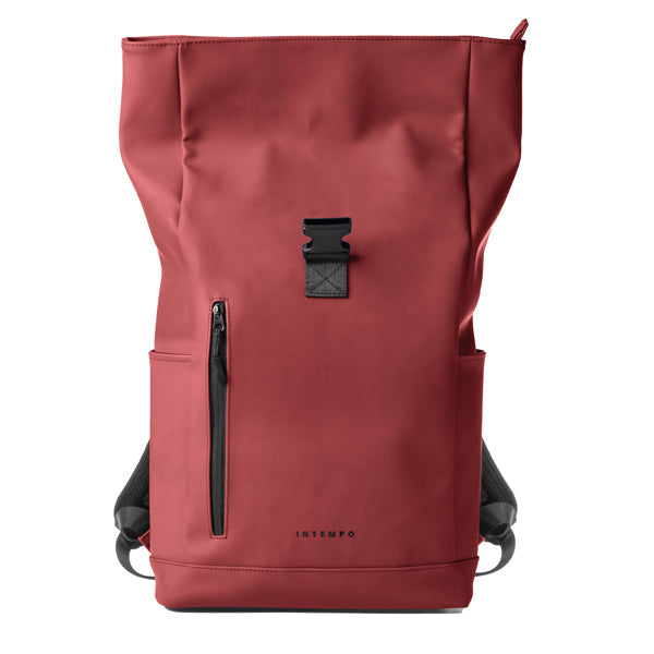 Zaino Roll-top Drop2Go - 30 x 42 x 14 cm - gomma - bordeaux - In Tempo