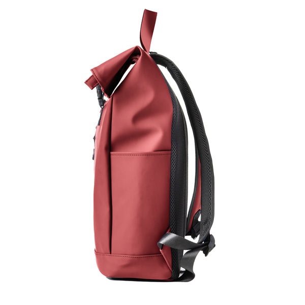 Zaino Roll-top Drop2Go - 30 x 42 x 14 cm - gomma - bordeaux - In Tempo