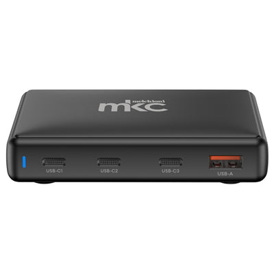 Caricatore USB -  140W -  3 USB-C + 1 USB-A - Nero -MKC Melchioni