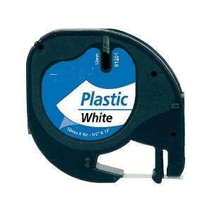BK-White 12mmX4m Plastica for Dymo 2000