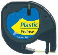BK-Yellow 12mmX4m Plastica  Dymo 2000