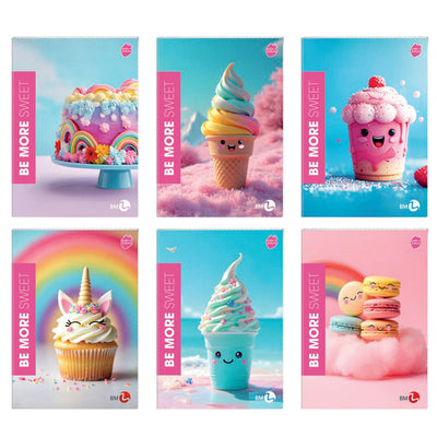 Maxiquaderno Be More Sweet - A4 - 5mm - alta fogliazione - 48+2 fogli - 100 gr - BM