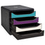 Cassettiera Big Box 4 -linea Titane - 34,7 x27,8 x 26,7 cm - 4 cassetti - colori assortiti - Exacompta