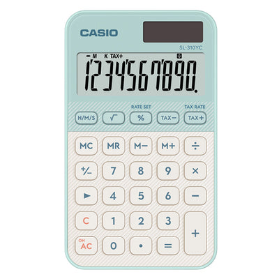 Calcolatrice tascabile SL-310YC - 10 cifre - verde - Casio