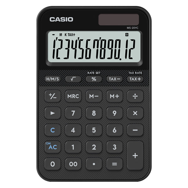 Calcolatrice da tavolo MS-20YC - 12 cifre - nero - Casio