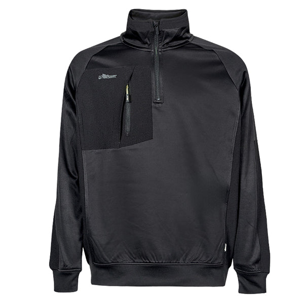 Felpa mezza zip Leeds - taglia M - nero - U-Power