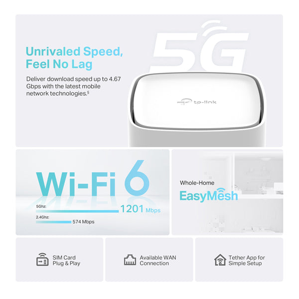 Router - Gigabit 5G Wi-Fi 6 Dual Band AX1800 - Tp-Link