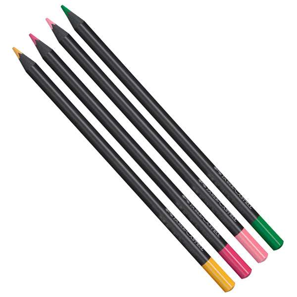 Matite colorate triangolare Black Edition - colori assortiti - Faber-Castell - conf.24 pezzi