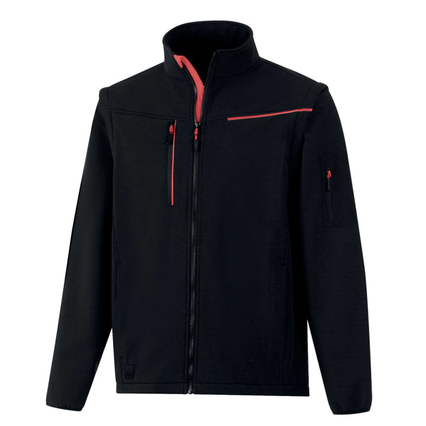 Giacca Softshell 2 in 1 Soccia - taglia XXL - nero/rosso - Deltaplus