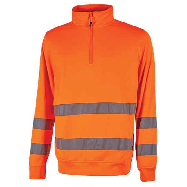 Felpa alta visibilità Felis - mezza zip - taglia XL - arancio fluo - U-Power