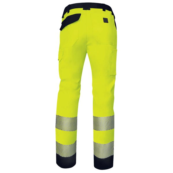 Pantalone multitasche alta visibilità M2PA3S - taglia L - giallo fluo - Deltaplus
