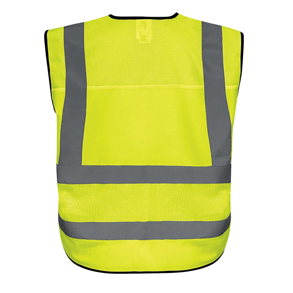 Gilet alta visibilità GILPOCK - poliestere riciclato - taglia L - giallo fluo - Deltaplus