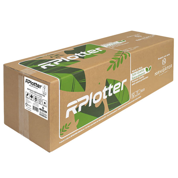 Carta plotter - 914mm x 50mt - 90 gr - inkjet/laser - bianco - in carta Navigator Company - RPlotter