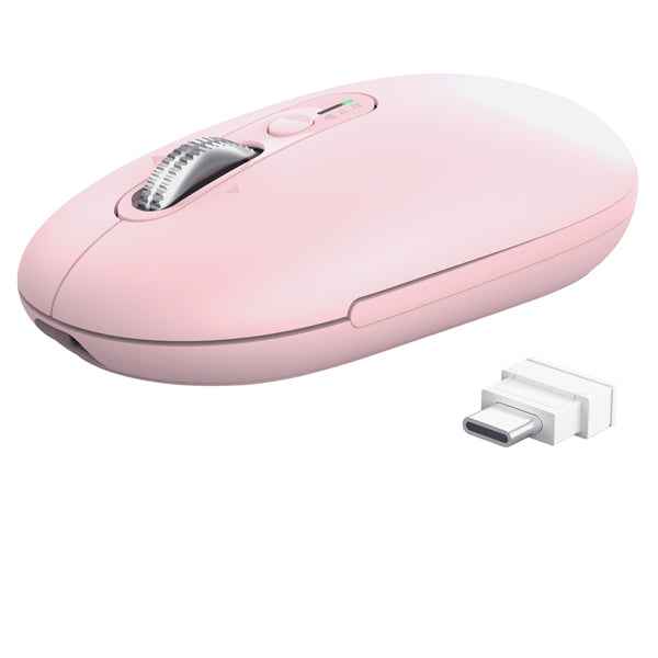 Mouse - ultrasottile - wireless - ricaricabile - rosa - Trust