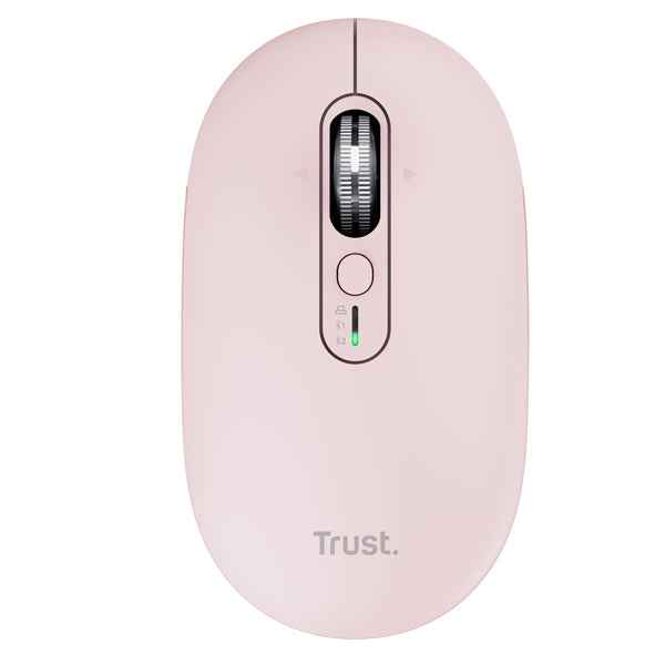 Mouse - ultrasottile - wireless - ricaricabile - rosa - Trust