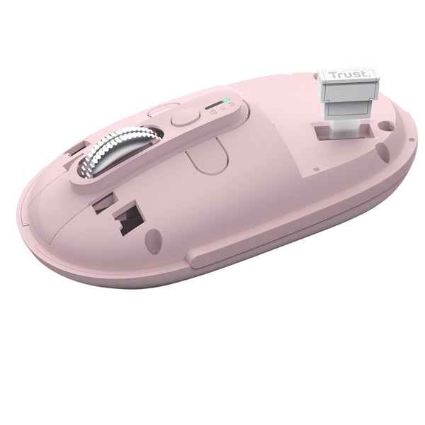 Mouse - ultrasottile - wireless - ricaricabile - rosa - Trust