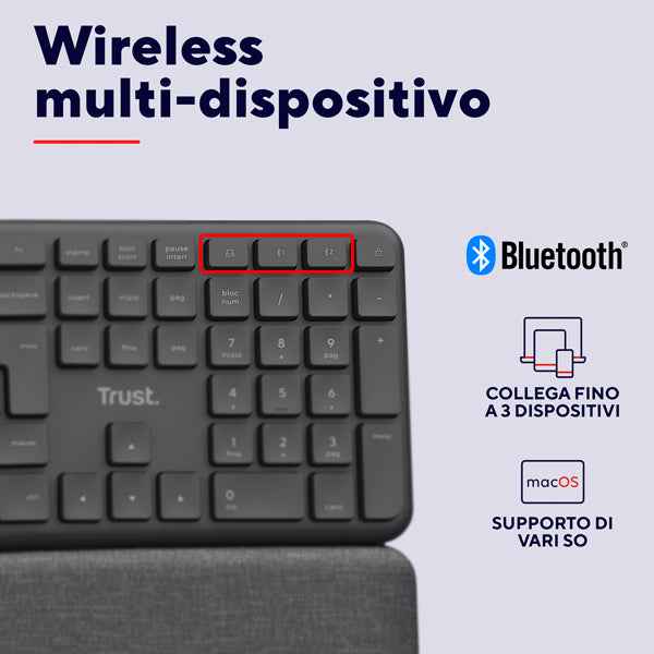 Tastiera -  wireless - Nero  - Trust