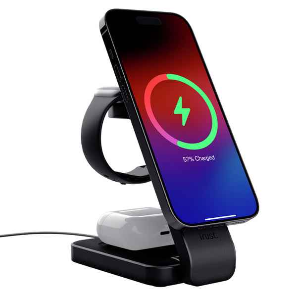 Base di ricarica wireless - 3-in-1 - per dispositivi Apple – Viro - Trust