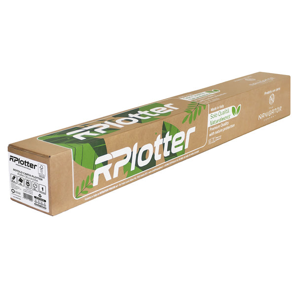Carta plotter - 914mm x 50mt - 80 gr - inkjet/laser - bianco - in carta Navigator Company - RPlotter