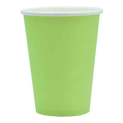 Bicchieri biodegradabili Ecocolor - 250cc - verde mela - Big Party - conf. 25 pezzi