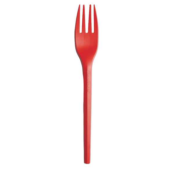 Forchette in CPLA - 16 cm - rosso - Big Party - conf. 20 pezzi