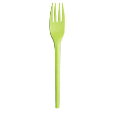 Forchette in CPLA - 16 cm - verde mela - Big Party - conf. 20 pezzi