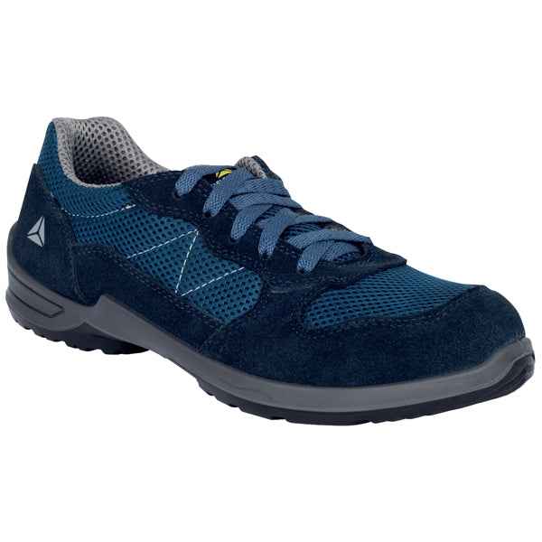 Calzatura di sicurezza Como2 S1P SR - pelle scamosciata/poliestere mesh - numero 40 - blu - Deltaplus