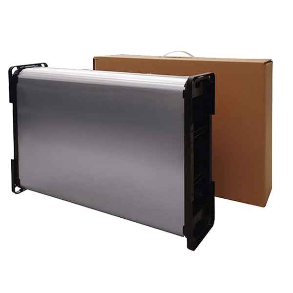 Gettacarte pieghevole Houdini - con coperchio - 35,5 x 26 x 71,5 cm - 40 L - acciaio inox - Medial
