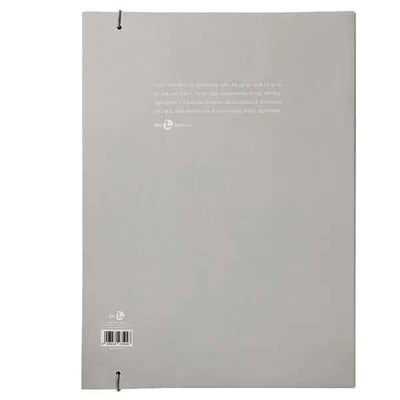 Cartella 3 lembi con elastico - A4 - dorso 1 cm - grigio chiaro - BM