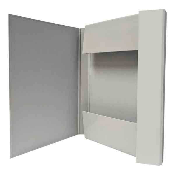Cartella progetto con elastico - 25 x 34 cm - dorso 3 cm - grigio chiaro - BM