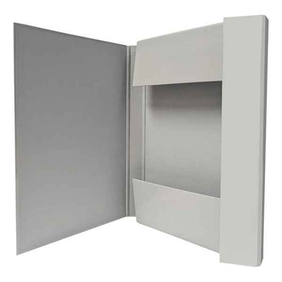 Cartella progetto con elastico - 25 x 34 cm - dorso 3 cm - grigio chiaro - BM