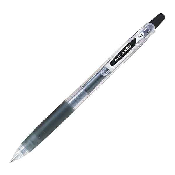Roller gel a scatto Pop'lol - punta 0,7mm - nero - Pilot