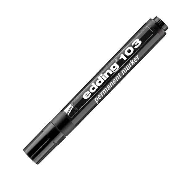 Marcatore permanente 103 - punta conica - da 1,5 a 3 mm - nero - Edding