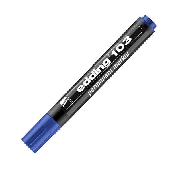 Marcatore permanente 103 - punta conica - da 1,5 a 3 mm - blu - Edding