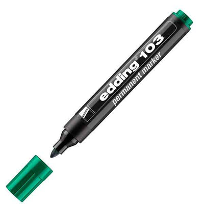 Marcatore permanente 103 - punta conica - da 1,5 a 3 mm - verde - Edding