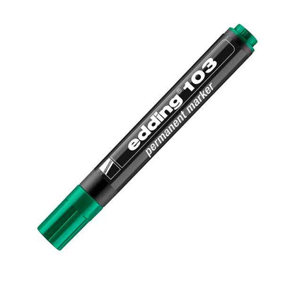Marcatore permanente 103 - punta conica - da 1,5 a 3 mm - verde - Edding