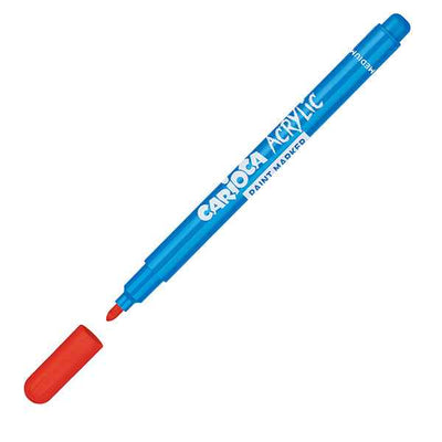 Marcatore Paint Marker acrilico - punta media - colori assortiti - Carioca - conf. 12 pezzi