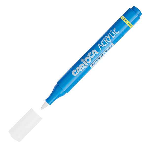 Marcatore Paint Marker acrilico - punta maxi - bianco - Carioca - conf. 8 pezzi